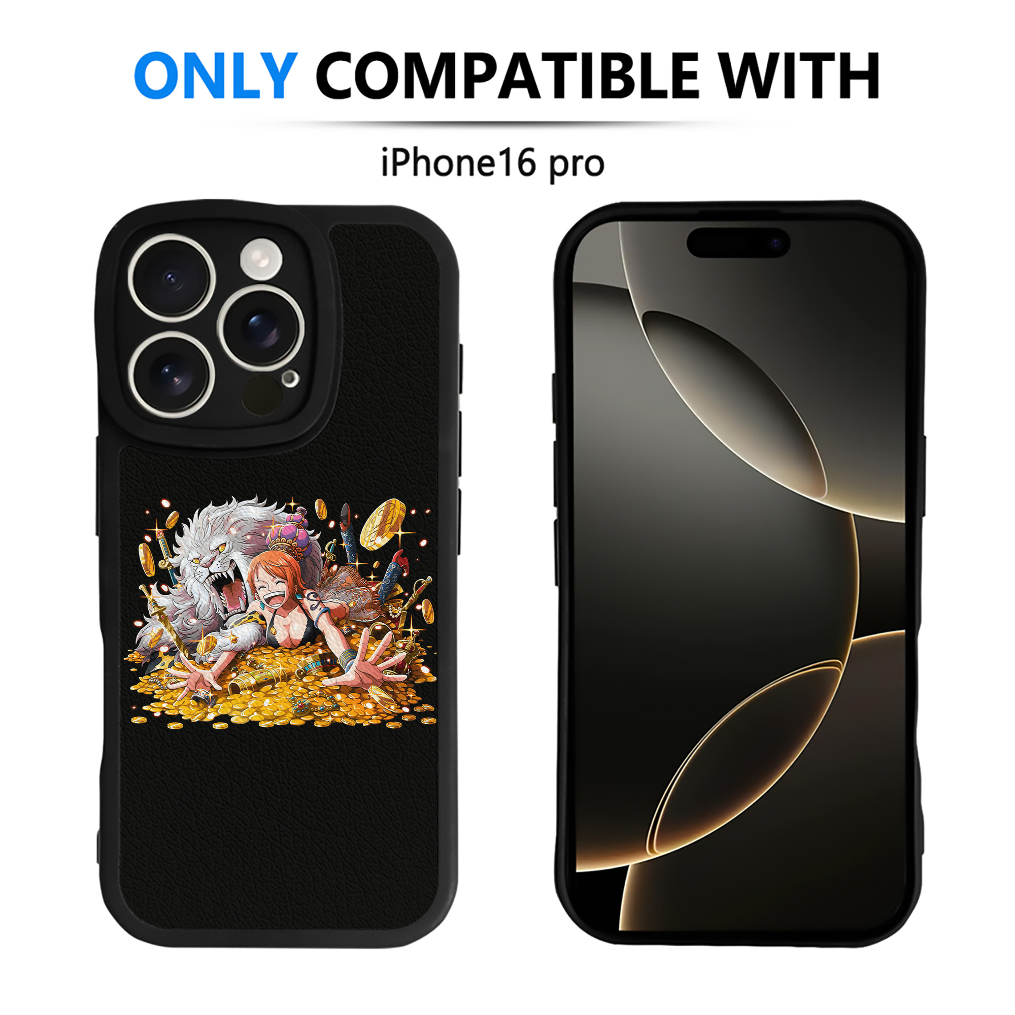 （画像用） ワンピース ナミ ONE PIECE Nami 【iPhone 16シリーズ対応】シリコンスマホケース（レザー調） 材質：シリコン